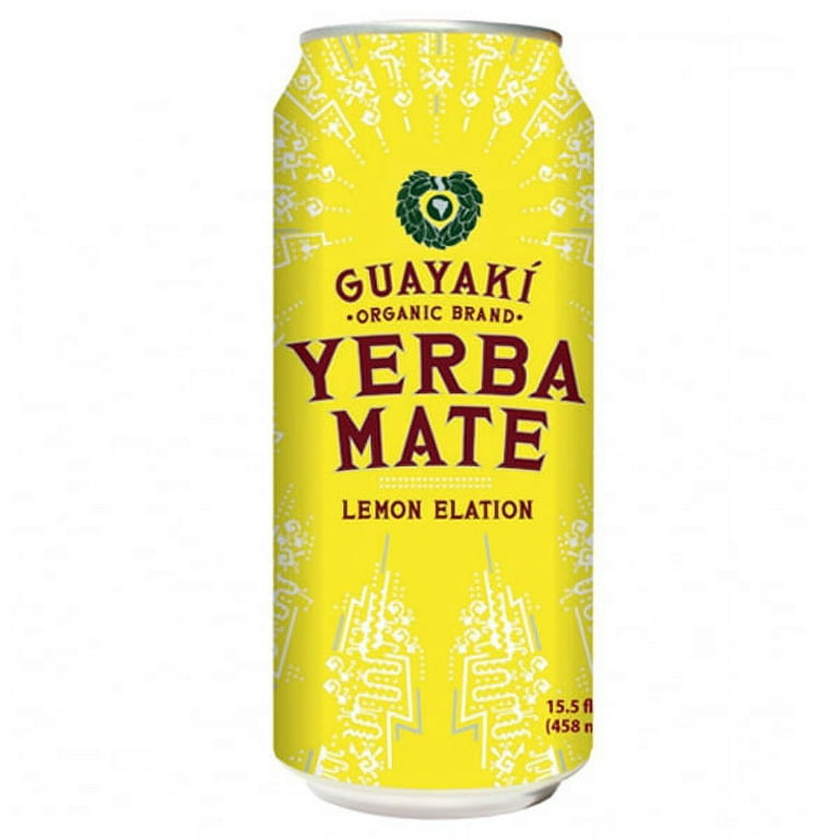 Guayaki Yerba Mate Lemon Elation 15.5 oz Cans - Pack of 12