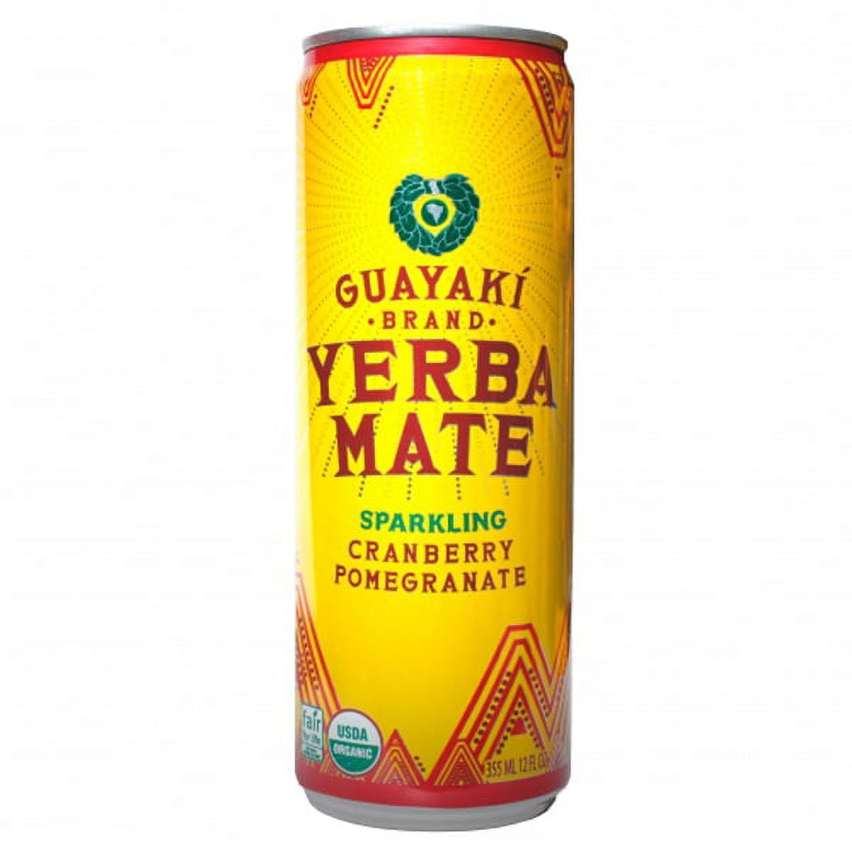 Guayaki Yerba Mate Sparkling Cranberry Pomegranate 12 Oz Cans - Pack of 12