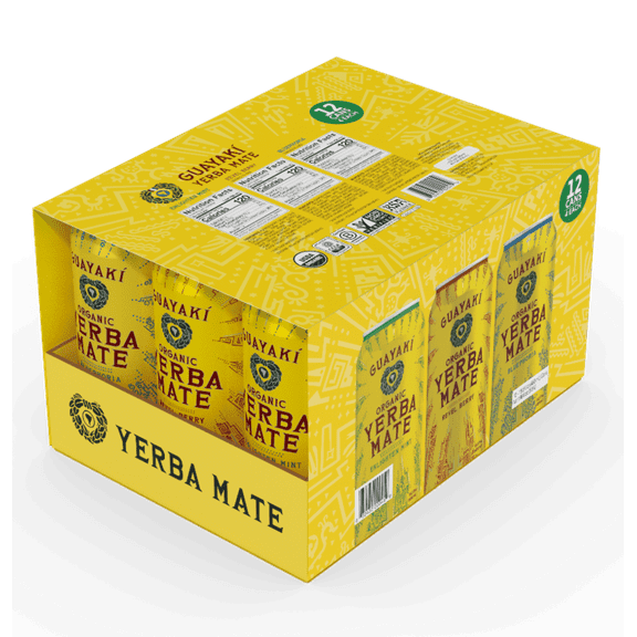 Guayaki Yerba Mate Variety Pack 15.5 Fluid Ounce (Pack of 12)