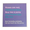 thumbnail image 1 of Gubblecote Rose Are Red Buy Me A Pony Greetings Card, 1 of 2