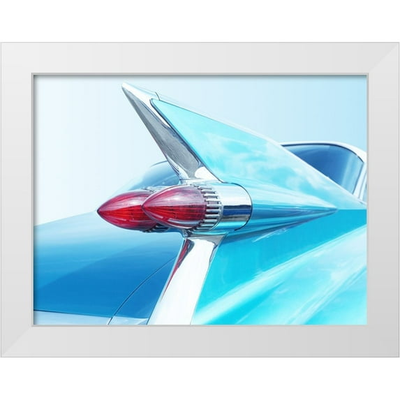 Gube, Beate 32x25 White Modern Wood Framed Museum Art Print Titled - Us Classic Car 1959 Sedan Deville