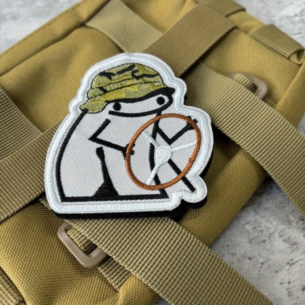 Guber Flork Drive Embroidered Tactical Morale Patch - Hook & Loop Military Badge for Clothes, Backpacks, and Armbands