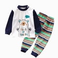 thumbnail image 1 of Gubotare 1-9 Years Toddler Boys Girls Cotton Pajamas Fall Long Johns Long Sleeve Tops Pants Set Soft Loungewear Dinosaur Print Sleepwear Two-piece Pajama Set Toddler Boys Girls Clothes, 1 of 4