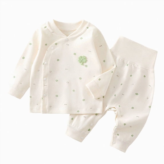 Gubotare 100% Cotton Baby Boys Girls Pajamas Set Long Sleeve Sleepwear (Green, 18-24 Months)