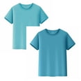 thumbnail image 1 of Gubotare 2 Pack Boys Athletic Shirts T Shirts for Boys UPF 50+ Quick Dry Short Sleeve Athletic Tees Summer Sports Tops for Teens 2T 3T 4T 5T 6T 7-14 Years (SkyBlue&LightBlue,2-3 Years), 1 of 5