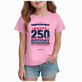 thumbnail image 1 of Gubotare 4th of July T Shirt Girls Kids Toddler Little Girls 4th of July T-Shirt Patriotic Bows Retro American Flag Top 3T 4T (Pink,3-4 Years), 1 of 5