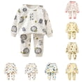 thumbnail image 1 of Gubotare 6 12 18 24 Months 2 3 4T Baby Boy Clothes Pattern Print Long Sleeve Shirt Elastic Waist Pants Set Fall Outfits Black,Size 6-12 Months, 1 of 5