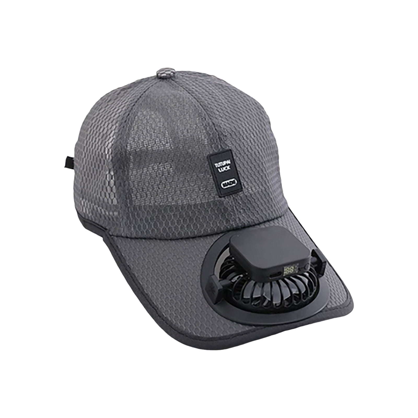 Gubotare Adults Mesh Baseball Cap Fishing Beach Hats with Solar Fan ...