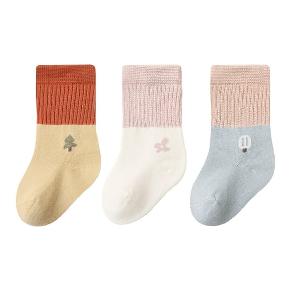 Gubotare Ankle Socks for Girls Crew Cotton Toddler Socks - Stretch Boys and Girls Socks for All Day Comfort - Newborn, Infant and Baby Socks Size 3T 5T (Red,3-5 Years)