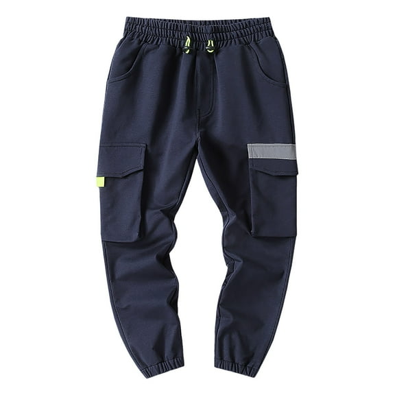 Gubotare Athletic Joggers for Boys Athletic Pants, Sweatpants for Boys, Active Workout Pants, Kids Sweat Joggers Size 6-7 (Blue,6-7 Years)