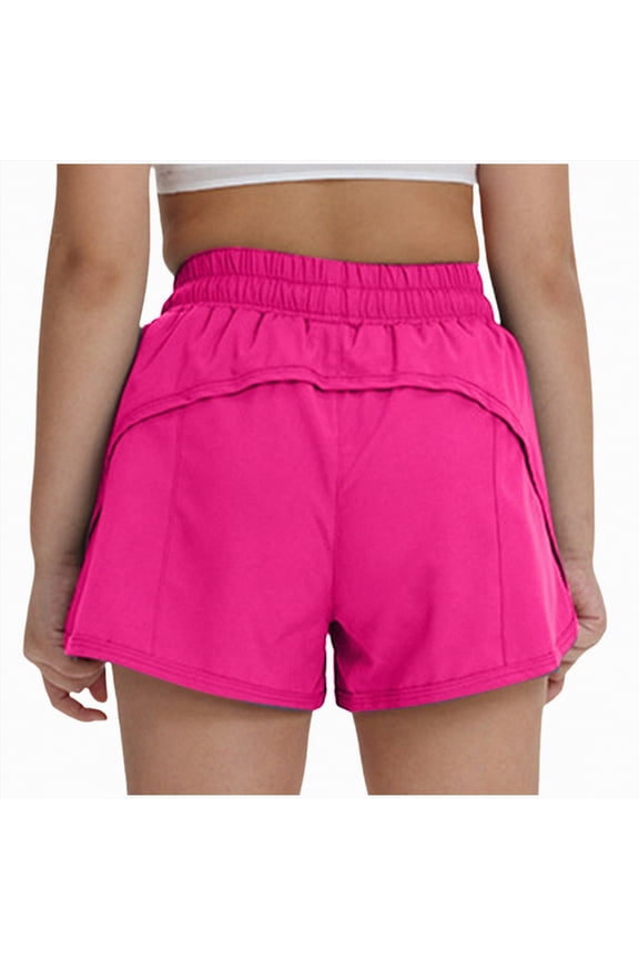 Athletic Shorts for Teens Girls Athletic Running Shorts Toddler Soccer Shorts Kids Shorts Gym Active Shorts 4T 6T (Hot Pink,4-6 Years)