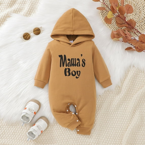 Gubotare Baby Bodysuit Sets Baby Boys Sweatshirt Little Girls Long Sleeve T-shirt Toddler Pullover Blouses Top Fall Winter Clothes,Coffee 9-12 Months