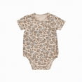thumbnail image 1 of Gubotare Baby Bodysuit Short Sleeve Newborn Baby Outfit Infant Bodysuit Interlock 0 3 6 9 12 18 24 Months (Beige,12-24 Months), 1 of 1