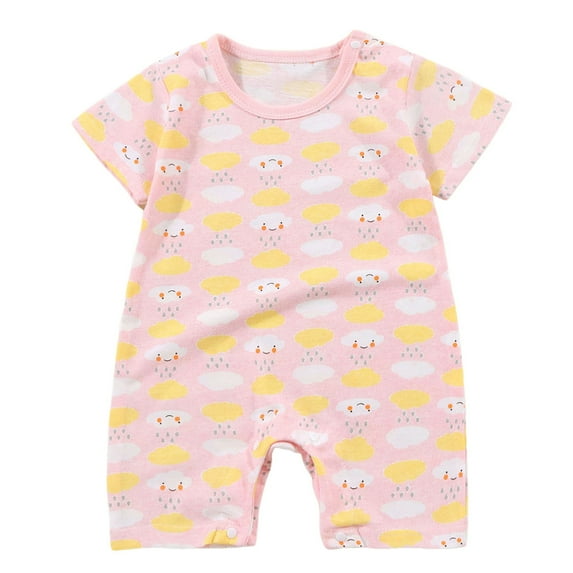 Gubotare Baby Boy Clothes Baby Bodysuits Soft Short Sleeve Comfy One-Piece Gift Size 12-18 Months (Yellow,12-18 Months)