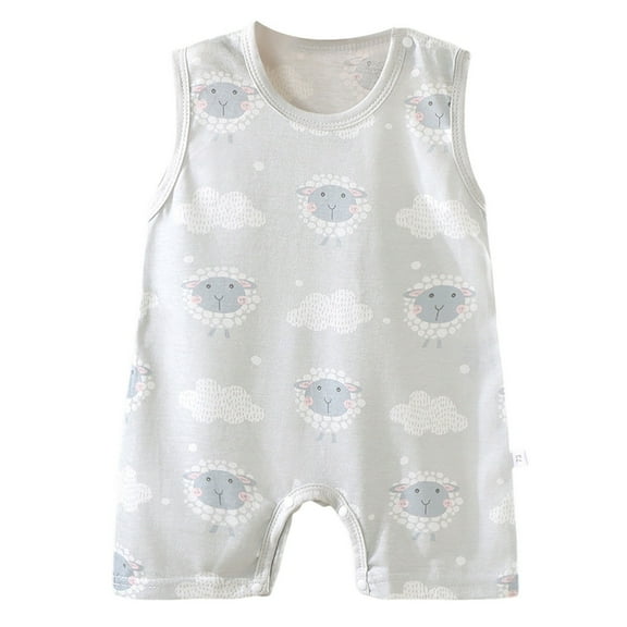 Gubotare Baby Boy Clothes Baby Boys Girls Romper Letter Printed Outfit Short Sleeve Bodysuits Size 0-6 Months (Light Gray,0-6 Months)