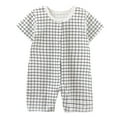 thumbnail image 1 of Gubotare Baby Boy Clothes Short Sets Neutral Baby Girls Boys Romper Cute Clothes Bodysuits Size 6-12 Months (Light Gray,6-12 Months), 1 of 4
