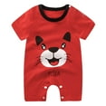 thumbnail image 1 of Gubotare Baby Boy Gifts Baby Baby Boys Short Sleeve Rompers One-piece Coverall Set Size 6-12 Months (Red,6-12 Months), 1 of 4