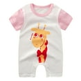 thumbnail image 1 of Gubotare Baby Boy Gifts Unisex Baby Funny Outfit Short Sleeve Bodysuits Romper Size 3-6 Months (Pink,3-6 Months), 1 of 4