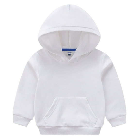 Gubotare Baby Boy Hoodie Kids Hooded Sweatshirt Pullover for Boys Size 18 24 Months (White,18-24 Months)
