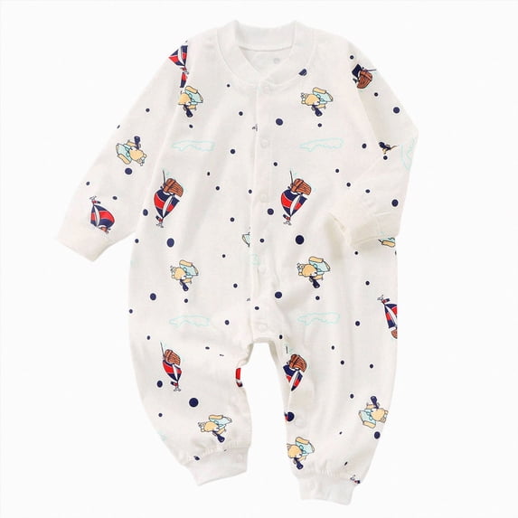 Gubotare Baby Boy Long Sleeve Romper Newborn Outfit Baby Boy Coming Home Clothes Funny Jumpsuit Romper Fall Clothes 0 3 6 9 12 18 24 Months (White,0-3 Months)