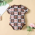 thumbnail image 1 of Gubotare Baby Boy Outfits Baby Boys Floral Jumpsuit Ruffle Shoulder Straps Bodysuit Toddler Flying Sleeveless Romper Overalls (Brown,9-12 Months), 1 of 5