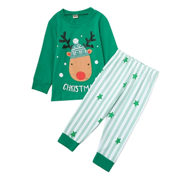 Gubotare Baby Boy Pajamas Kids Pajamas Boys & Girls Solid Colors 2 Piece Pajama Set Cotton (Green,5-6 Years)