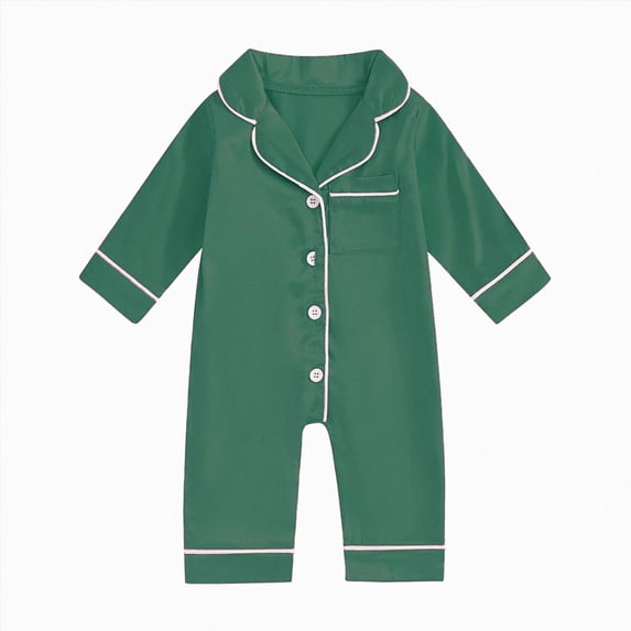 Gubotare Baby Boy Pajamas Newborn Baby Snowsuit Fleece Lined Romper Outfits Warm Hooded Romper for Infant 0 3 6 9 12 18 24 Months (Green,18-24 Months)