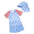 thumbnail image 1 of Gubotare Baby Boy Rash Guard Swimsuit Boys Swimsuits Cartoon Swimwear Set Two Piece Rash Guard for Kids (Blue,Size 6-12 Months), 1 of 6
