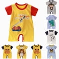 thumbnail image 1 of Gubotare Baby Boy Romper Newborn Baby Boy Girl Outfit Romper Jumpsuit One Piece Outfit Infant Summer Clothes 0 3 6 9 12 18 24 Months(Light Yellow,12-15 Months), 1 of 7