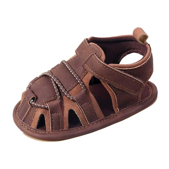 Gubotare Baby Boy Shoes Kids Summer Outdoor Sandals, Boys Closed Toe Sport Sandals Size 4 (Coffee,Infant 4)