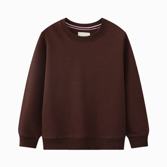 Gubotare Baby Boy Sweatshirt Crewneck Toddler Baby Boy Girl Sweatshirts Long Sleeve Crewneck Pullover Kids Fall Winter Clothes 5T (Coffee,5 Years)