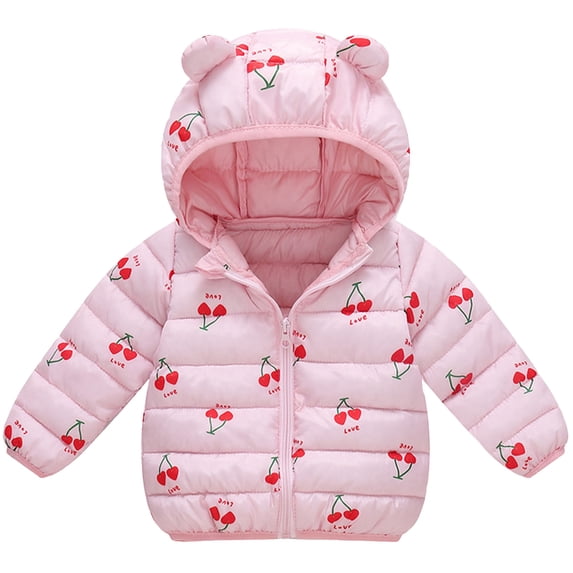 Gubotare Baby Boy Winter Coat Baby Girls Winter Coats for Baby Boys Kids Toddler Light Puffer Down Jacket with Hoods Infants Outerwear Size 3T 4T (Pink,3-4 Years)