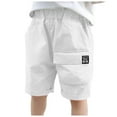 thumbnail image 1 of Gubotare Baby Boys Cargo Shorts Baby Boys'Athletic and Everyday Shorts Elastic Waist Shorts (White,Size 5-6 Years), 1 of 7