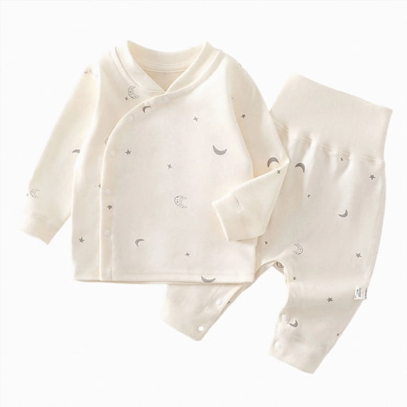 Gubotare Baby Boys Girls Pajama Set 6M-7T Kids Cute Toddler Snug fit Pattern Design Pjs Cotton Sleepwear (Beige, 0-3 Months)