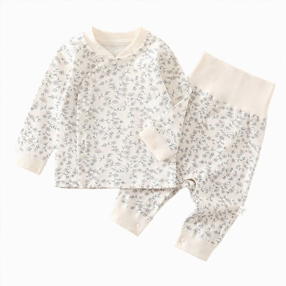 Gubotare Baby Boys Girls Pajama Set 6M-7T Kids Cute Toddler Snug fit Pattern Design Pjs Cotton Sleepwear (Light Gray, 6-9 Months)