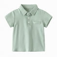 thumbnail image 1 of Gubotare Baby Boys Polo Shirt Baby Unisex Shirt,Fineser Toddler Kids Baby Girls Boys Short Sleeve Button Up Collar Classic T-Shirt Tee Tops 2T 3T (Green,2-3 Years), 1 of 9