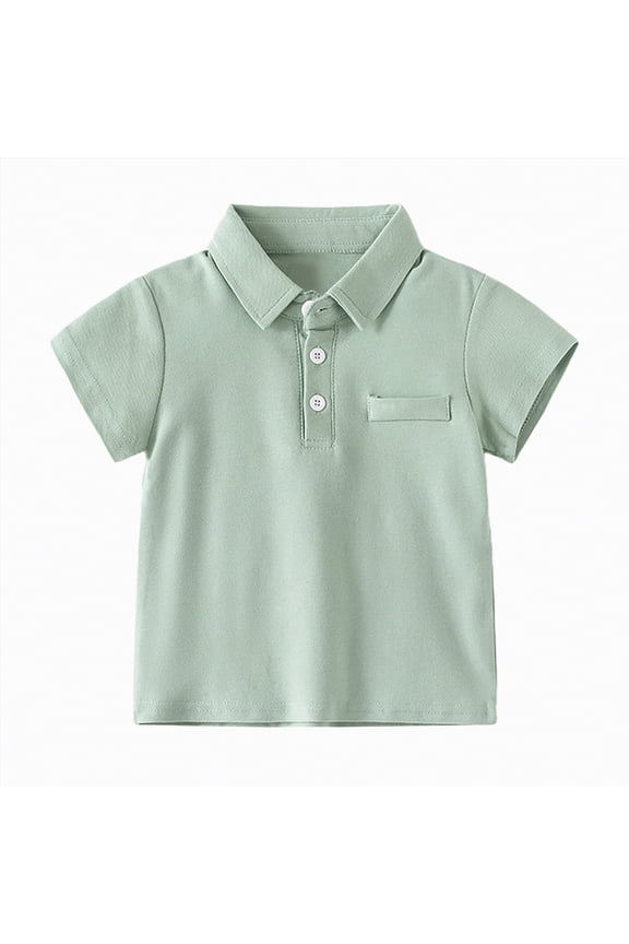 Baby Boys Polo Shirt Baby Unisex Shirt,Fineser Toddler Kids Baby Girls Boys Short Sleeve Button Up Collar Classic T-Shirt Tee Tops 2T 3T (Green,2-3 Years)