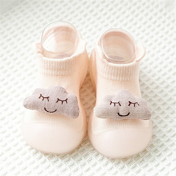 "Gubotare Baby Boys Shoes Baby Boys Girls Slippers Non Slips Bottom Winter Booties Stay On Crib House Shoes,Pink 0 Months"