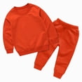 thumbnail image 1 of Gubotare Baby Boys Sweatsuit Set Organic Cotton Toddler Boys Clothes Fall Outfits 2 Piece Top and Pants Clothing Sets Orange,Size 18-24 Months, 1 of 6