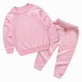 thumbnail image 1 of Gubotare Baby Boys Sweatsuit Set Organic Cotton Toddler Boys Clothes Fall Outfits 2 Piece Top and Pants Clothing Sets Pink,Size 13-14 Years, 1 of 6