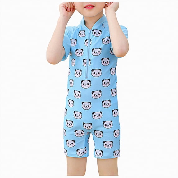 Gubotare Baby Boys Swimwear Toddler Baby Boys' Swimwear One Piece UPF 50+ Swimsuit Boy Lovely Bathing Suit 3t 4t (Sky Blue,3-4 Years)
