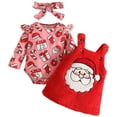 thumbnail image 1 of Gubotare Baby Christmas Outfit Baby Girl Outfit Newborn Romper And Corduroy Skirt Little Dress Outfits 12 18 Months (Red,12-18 Months), 1 of 9