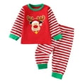 thumbnail image 1 of Gubotare Baby Christmas Pajamas Boys Pajamas 2 Piece Toddler Kids Long Sleeve Top and Pants Snug Fit Pjs Sets Sleepwear Size 18 24 Months (Red,18-24 Months), 1 of 6