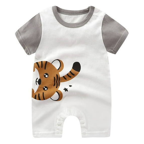 Gubotare Baby Clothes Boy Summer Baby-boys Short Sleeve Variety Romper Bodysuits Size 18-24 Months (Grey,18-24 Months)