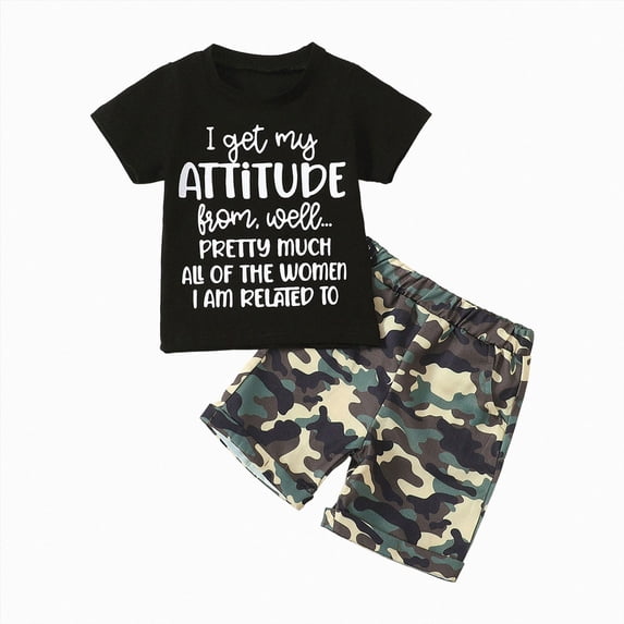 Gubotare Baby Clothes Boy Toddler Boy Clothes Baby Boys Summer Outfits Short Sleeve T-Shirt Shorts Set Summer Clothes Set 3 6 9 12 18 24 Months 2T 3T 4T 5T,AG