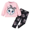 thumbnail image 1 of Gubotare Baby Clothes for Girls Winter Girls Fall Outfit 2 Piece Sweatshirt and Sweatpant Tracksuit Fashion Cute Clothes Size 18 24 Months (Pink,18-24 Months), 1 of 8