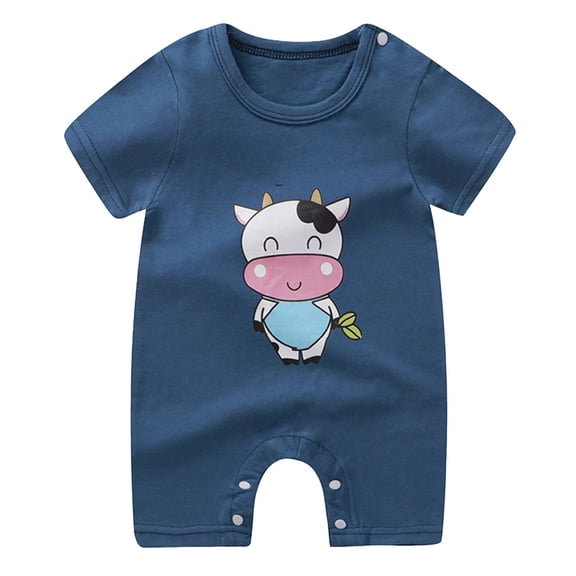 Gubotare Baby Clothes Unisex Funny Baby Unisex Baby Bodysuits Short Sleeve One-pieces Bodysuit Size 18-24 Months (Navy,18-24 Months)
