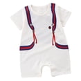 thumbnail image 1 of Gubotare Baby Clothes Unisex Set Baby Boys Girls Romper Funny Bodysuit Outfit Size 0-6 Months (Blue,0-6 Months), 1 of 4