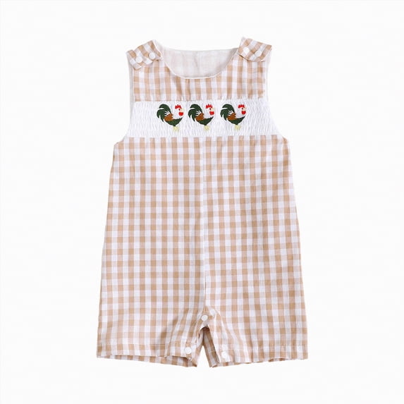 Gubotare Baby Clothes for Boys Newborn Baby Boy Bodysuit Boy Cotton Romper Short Sleeve 0 3 6 9 12 18 24 Months (Khaki,12-18 Months)