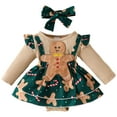 thumbnail image 1 of Gubotare Baby Clothes for Girls Baby Girl Birthday Clothes Romper Long Sleeve Bodysuit 0 3 6 9 12 18 24 Months (Green,6-9 Months), 1 of 9